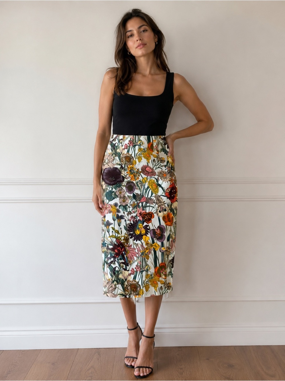 Catherine Catherine Malandrino Floral Pencil Skirt size 6 NWT